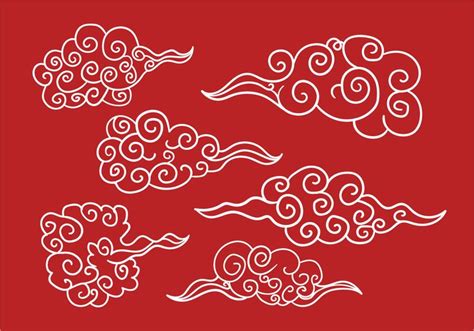 Chinese Clouds Vector Cloud Vector Graphic Design Style Vector Free