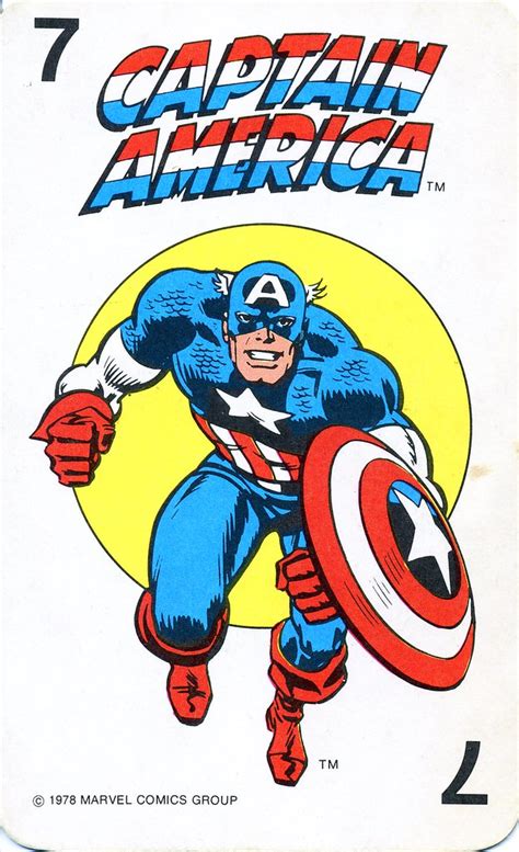Marvel Comics Superheroes Game Card 07 Captain America