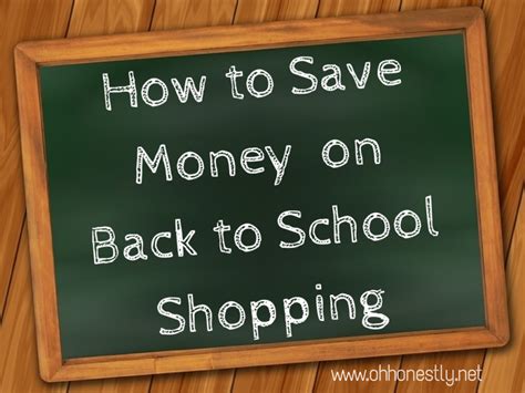 How To Save Money On Back To School Shopping