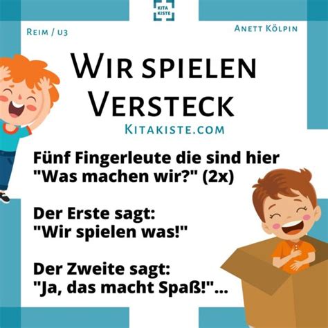 Wir Spielen Versteck Reim Kita Kiste