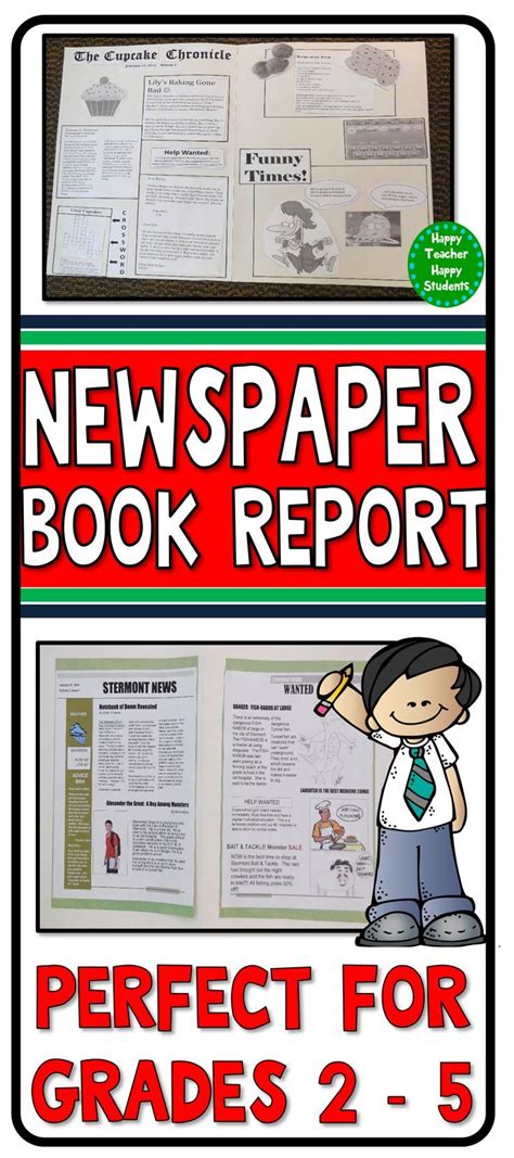 Newspaper Book Report Template Fiction And Non Fiction Book Report