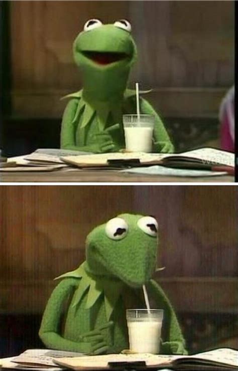 Kermit Drinking Milk Blank Template Imgflip