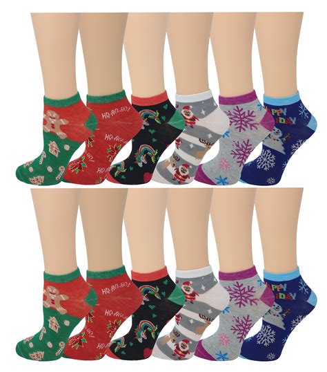 Sumona Pairs Of Christmas Theme Womens Low Cut Ankle Socks Walmart Com