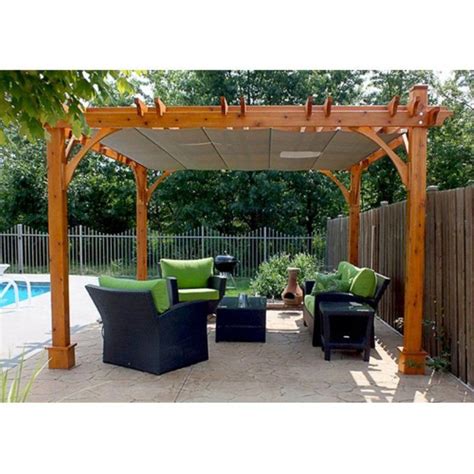 Step 1 select the canopy fabric and its size. Outdoor Living Today Breeze 12 ft. Pergola with ...