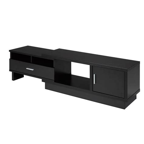 Brassex Inc Expandable Tv Stand With Storage Dark Cherry The Home Depot Canada