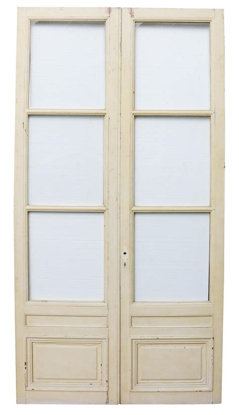 What to do with double doors in living room? Pair of Antique French Interior Glazed Double Doors For Sale at 1stdibs