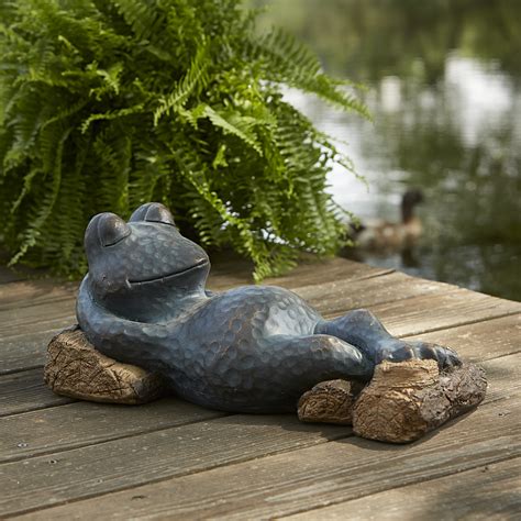 Garden Oasis Relaxing Frog Garden Statue