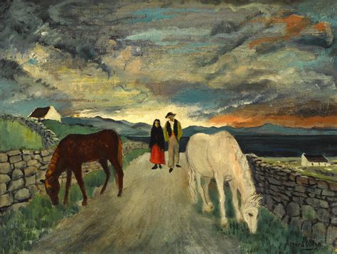 West Of Ireland Couple And Horses By Gerard Dillon 1916 1971 1916