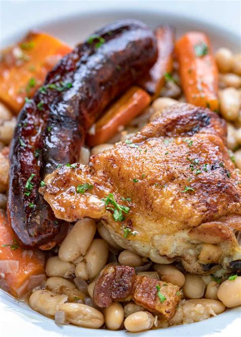 Let stand 5 minutes before serving. Easy French Cassoulet Recipe - Kevin Is Cooking