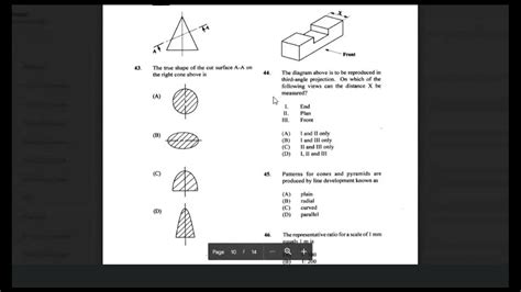 Cxc Csec Technical Drawing Paper 1 Multiple Choice Youtube