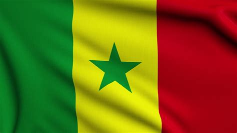 3d Animation Flag Of Senegal Looping Stock Footage Video 9213656