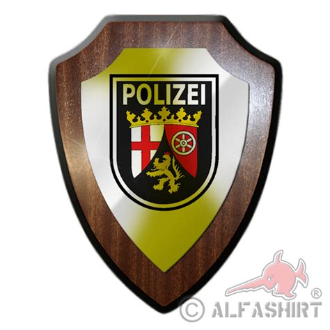 Wappenschild Wandschild Polizei Rheinland Pfalz Wappen Abzeichen