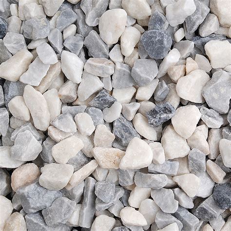 Lrs Polar Ice Marble Chippings 20mm 20kg Poly Bag