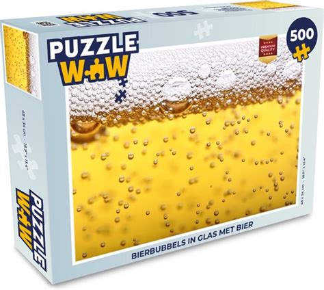 Puzzle Bulles De Bière Dans Un Verre Avec De La Bière Puzzle Puzzle