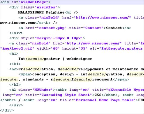 Le Langage Html Initiation Au Html 35 Delphine M