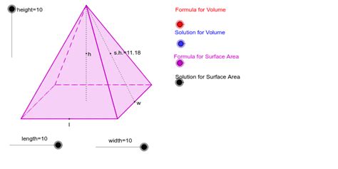 Where, a = apothem length of the base. Rectangular Pyramid - GeoGebra