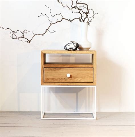 Thin dallas furniture foot, 5. Industrial nightstand with metal legs | Mid Century Style ...