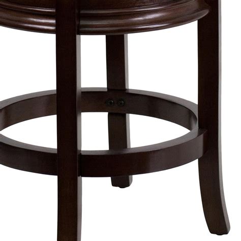 Seat height, putty metal finish. 24'' High Backless Cappuccino Wood Counter Height Stool ...