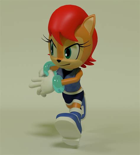 Sally Acorn Model 3d Model Rigged Cgtrader