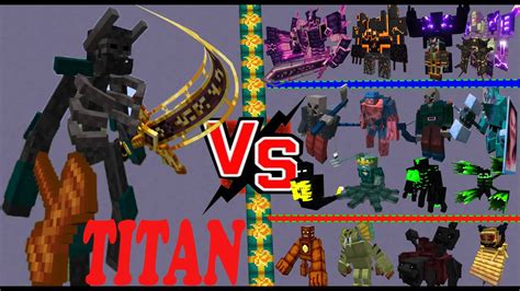 Wither Skeleton Titan Vs All Mod Boss In Minecraft Minecraft Mob