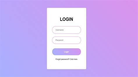 Animated Login Form Using Only Html And Css