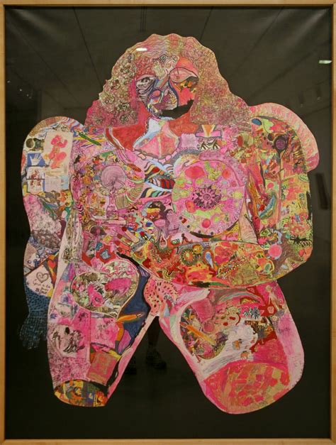 Pink Lady Pink Lady 1964 Oil And Collage Of Pastel Pen Flickr