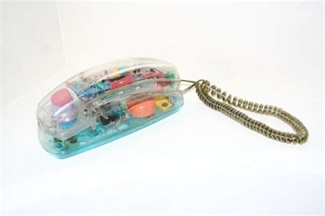 90s Rainbow Clear Telephone