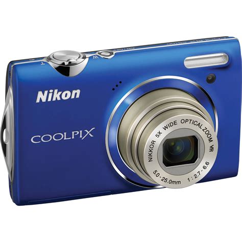 Nikon Coolpix S5100 Compact Digital Camera Blue 26225 Bandh