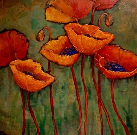 Daily Painters Of Colorado Flower Tribune Textured Poppy Flower