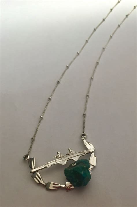 One Of A Kind Sterling Silver Rowing Necklace With Pair Boat 2 With