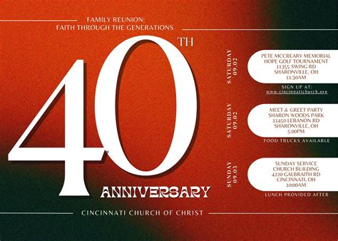40th Church Anniversary Landscape 1 Cincinnati Church Of Christ