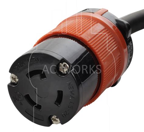 Ac Works® Nema L5 20 Soow 123 20 Amp 125 Volt Rubber Extension Cord