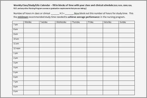 Free Editable Classroom Schedule Template Printable Templates