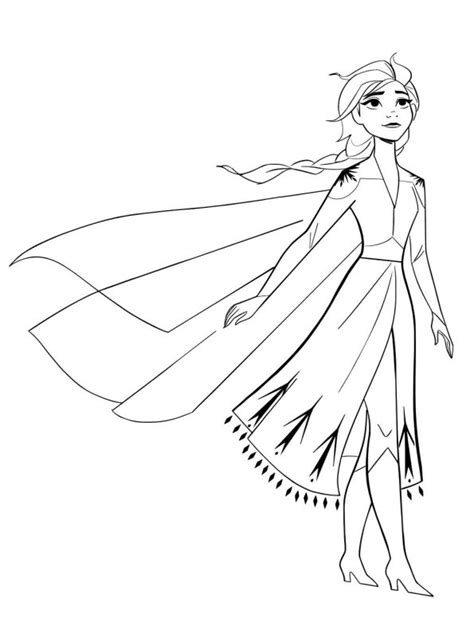 Get these lovely coloring sheets and create gorgeous artworks with the beautiful girls. Kids-n-fun.com | Coloring page Frozen 2 Elsa Frozen 2