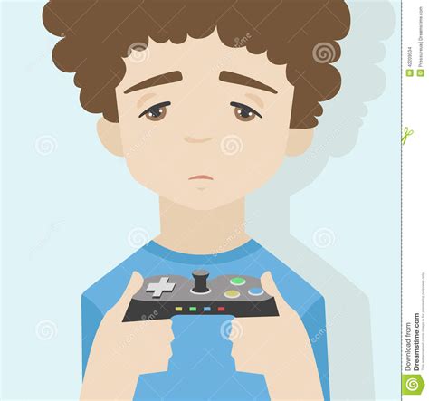 Game Over Boy Flat Illustration Stock Vector Image 42209534