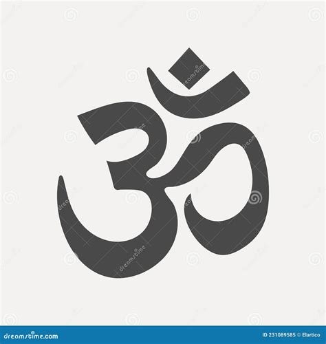 Om Sign Isolated On White Background Sacral Symbol Of Hinduism