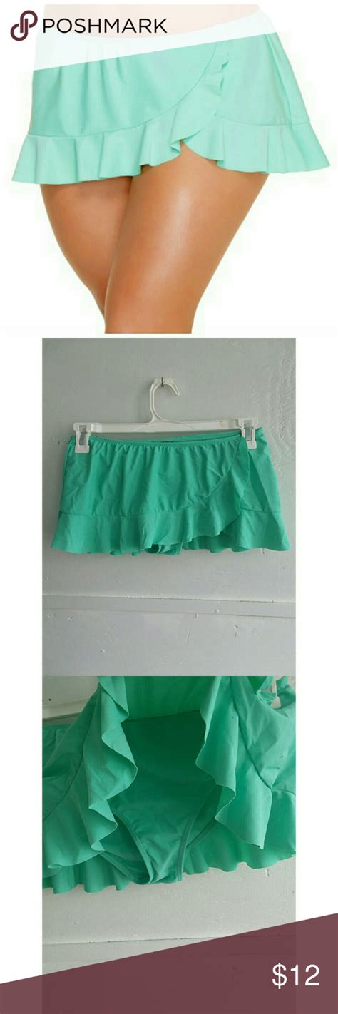 mint green ruffle bikini skirt bottom small 4 6 bikini skirt ruffled bikini skirts