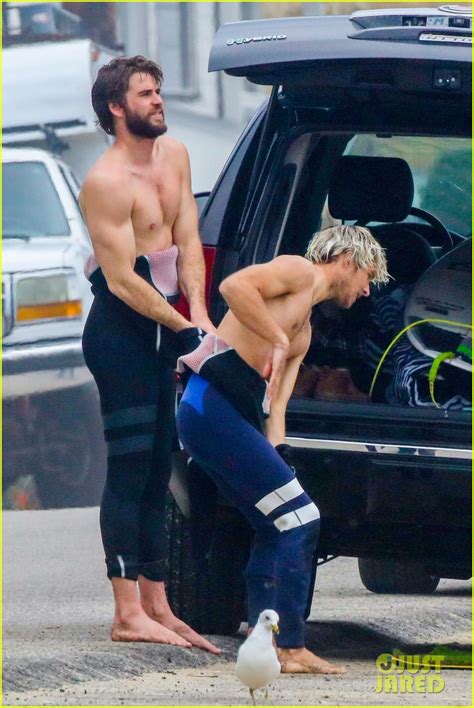 Photo Liam Hemsworth Strips Shirtless Surfing Photo Just Jared Entertainment News