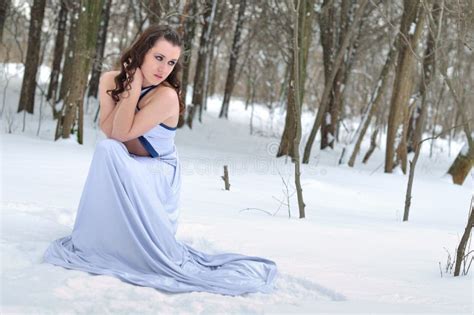 Girl Freezing In The Winter Stock Photography Image