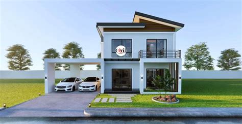 Sq M Two Storey House Design M X M With Bedroom