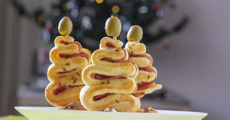 Blätterteig - Tannenbaum - Spieße Tolles Fingerfood für Weihnachten