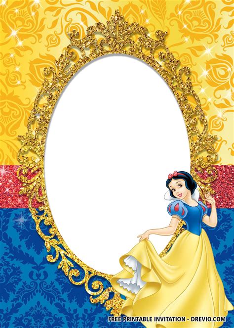 Free Princess Snow White Invitation Templates Snow White Invitations