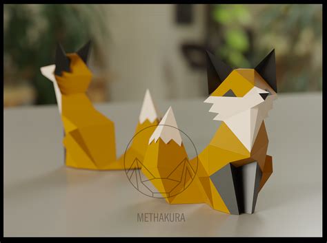 Papercraft Template Little Fox