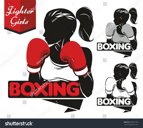 Girl Boxing Logo Stock Vector Illustration 333811559