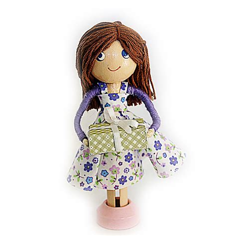 Clothespin Doll With T £1100 By Troodlecraft With Images Clothespin Dolls Clothes Pins