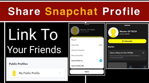 how to share snapchat profile link to friends how to send snapchat public profile to friends