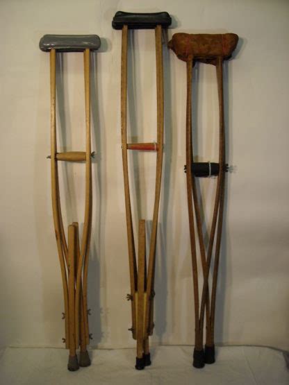 Crutches Wooden Pair Prop Hire And Deliver