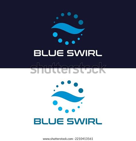 Blue Swirl Logo Design Template Stock Vector Royalty Free 2210413561