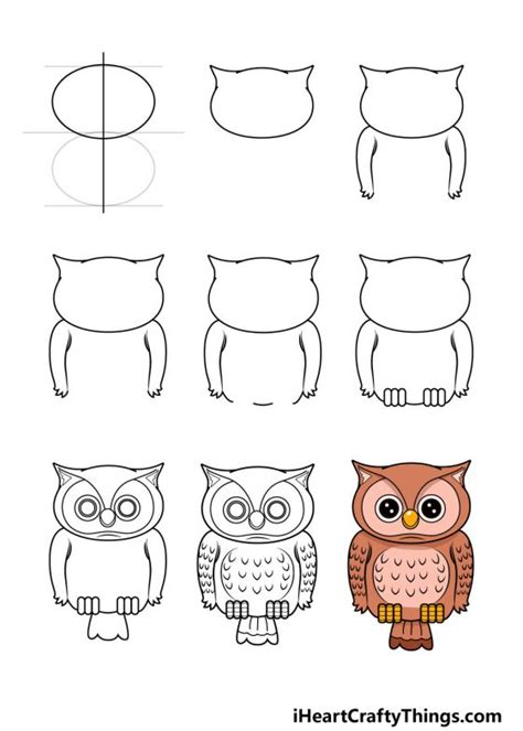 Owl Drawing How To Draw An Owl Step By Step