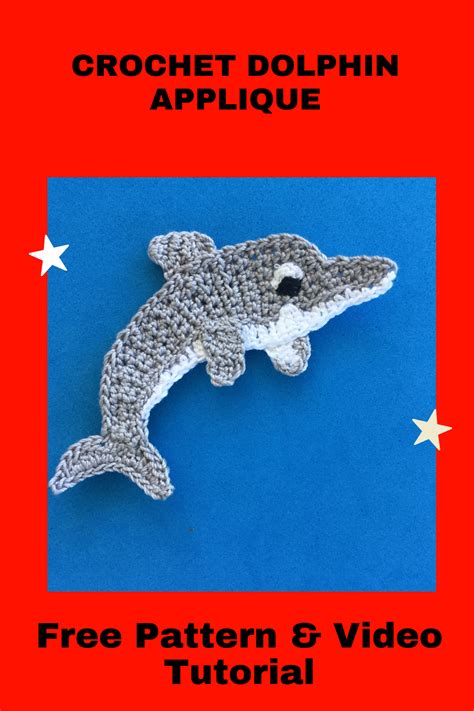 Learn How To Crochet This Cute Dolphin Applique By Following The Free